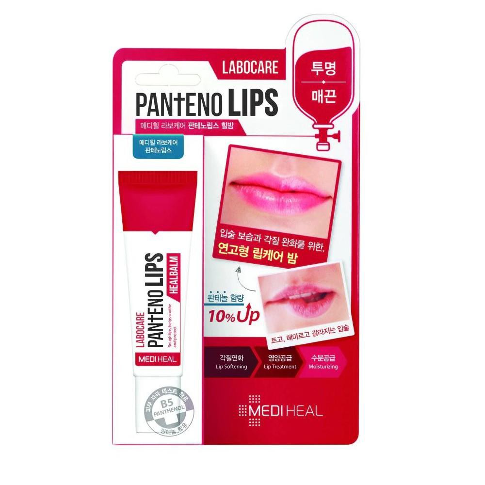 Son Dưỡng Ẩm, Kích Thích Tái Tạo Nuôi Dưỡng, Giảm Thâm Môi Mediheal Labocare Panteno Lips Healbalm 10ml ( Màu đỏ )