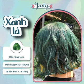 Thuốc nhuộm tóc màu Xanh lá + tặng kèm oxy trợ nhuộm |Judyhairs tự nhuộm tóc tại nhà dễ dàng