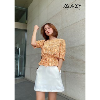 ÁO - ORANGE FLORAL TOP