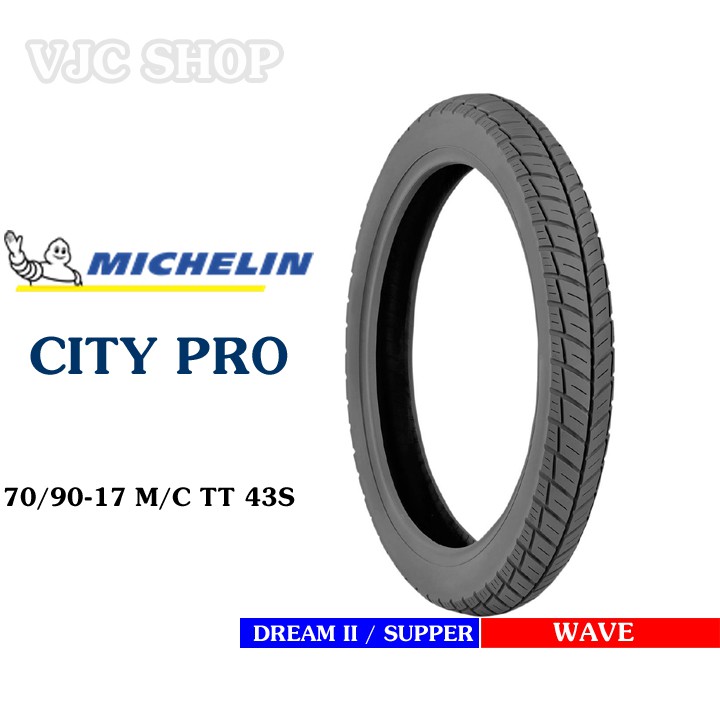 Lốp xe máy Michelin 70/90-17 City Pro loại lốp dùng săm