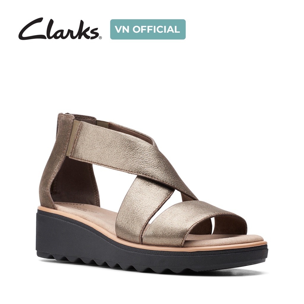 Dép xăng đan Da Nữ màu Metalic CLARKS Jillian Rise