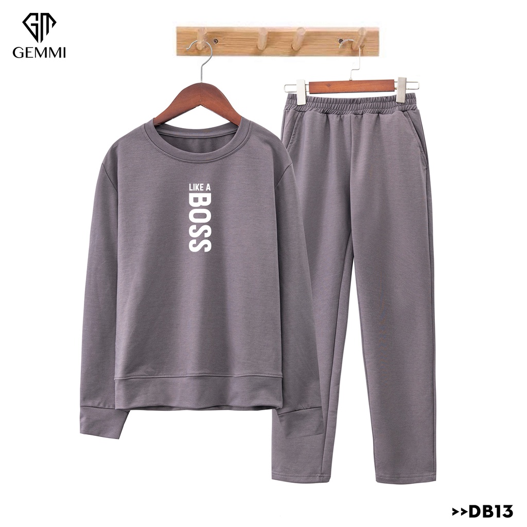 Set đồ bộ nữ mặc nhà thiết kế cao cấp in hình Gemmi Fashion DB13