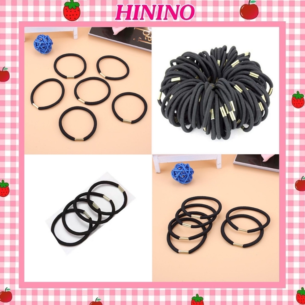 Dây buộc tóc đen, trơn đơn giản SC18