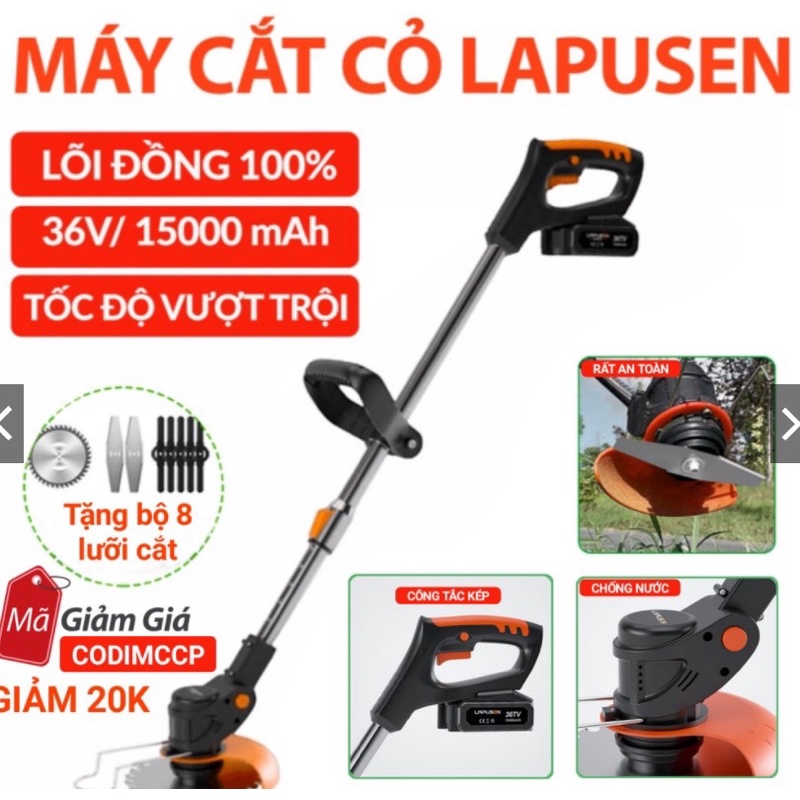 Máy Cắt Cỏ cầm tay 2 pin Lapusen