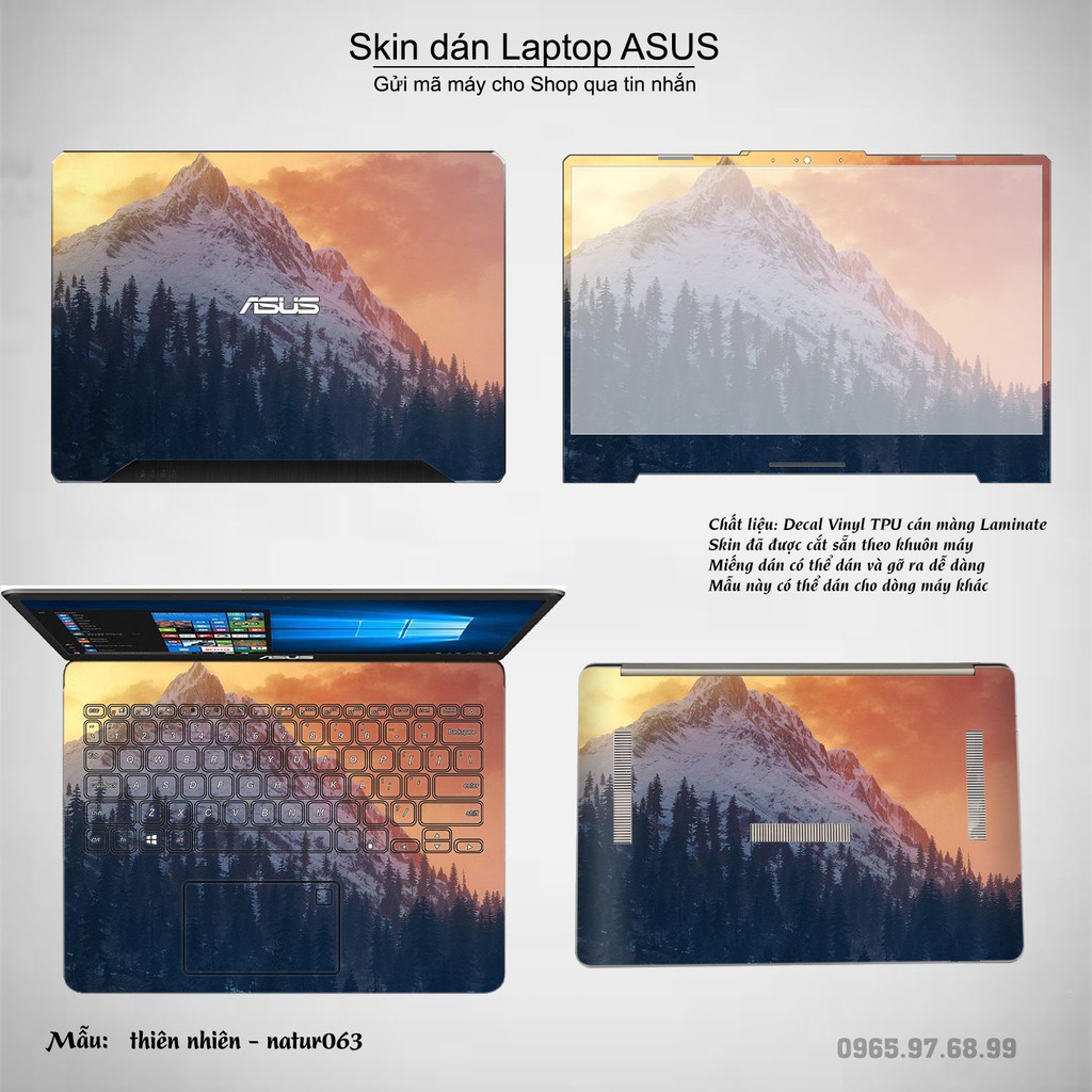 Skin dán Laptop Asus in hình thiên nhiên nhiều mẫu 2 (inbox mã máy cho Shop)