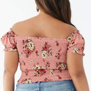CROPTOP SMOCKING FOREVER 21 BIG SIZE