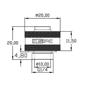 Fitting nối ống tản nhiệt nước ống mềm XSPC Compression Fitting V2