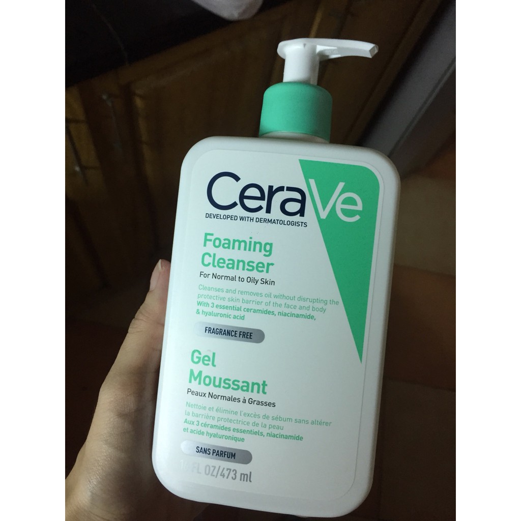 CeraVe Foaming Cleanser - Sữa Rửa Mặt Cho Da Hỗn Hợp Thiên Dầu 472ml