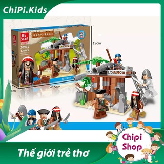 Đồ chơi Lego lắp ráp mô hình nhà hải tặc Jie Star 3D 20901 128 chi tiết