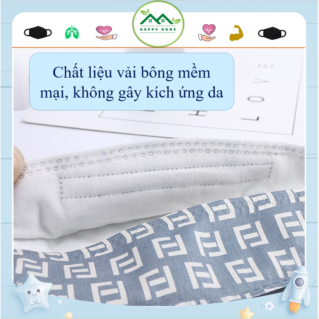 Khẩu Trang vải cotton KF94 chống tia UV, chống Bụi mịn có thể giặt được
