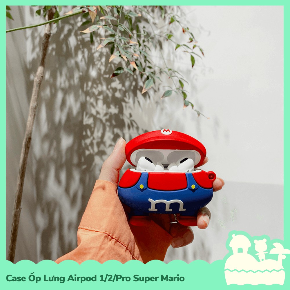 [Sẵn VN - NowShip] Case Ốp Lưng Air_Pod 1 / 2 / Pro Gel Silica Nhân Vật Game Super Mario