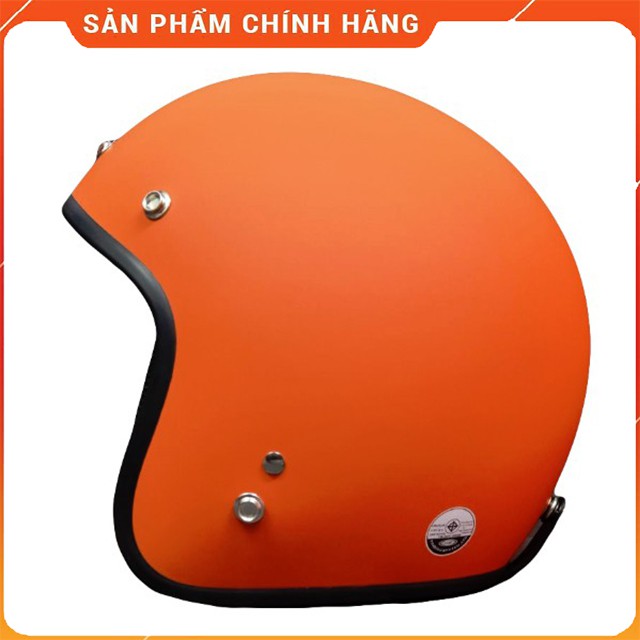 Nón 3/4 Cam Nhám Chuyên Phượt Thủ - khóa đỏ cao cấp