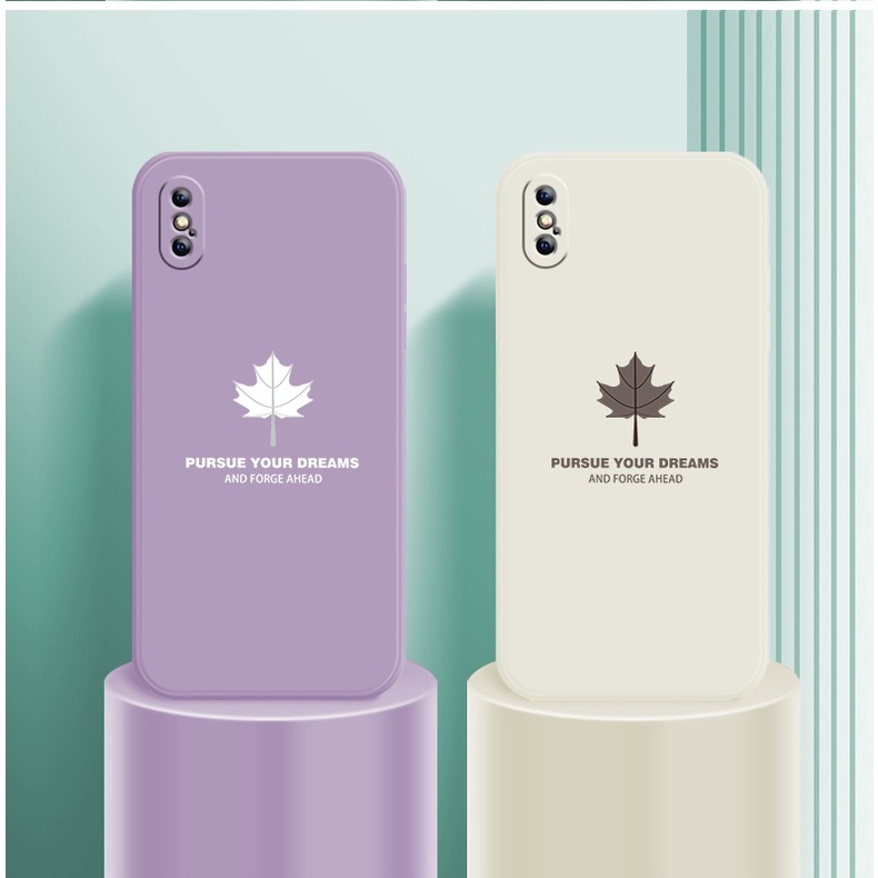 Ốp Điện Thoại Silicon Dẻo In Hình Lá Phong Phong Cách Châu Âu Cho Iphone 6 6s 7 8 Plus Se2020 X Xs Max Xr