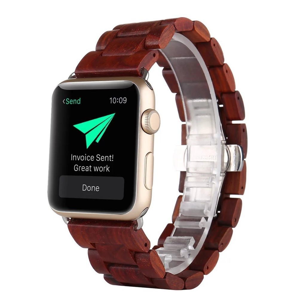 Dây Đeo Bằng Gỗ Cho Apple Watch Chiều Dài 38Mm / 42Mm 3 / 2 / 1