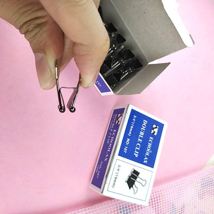 Hộp 12 kẹp bướm ✅ FREESHIP 🚛 Có video thật 🎥 Hộp 12 kẹp bướm giấy tờ nhiều kích thước Echoolax giá rẻ - Phát Huy Hoàng
