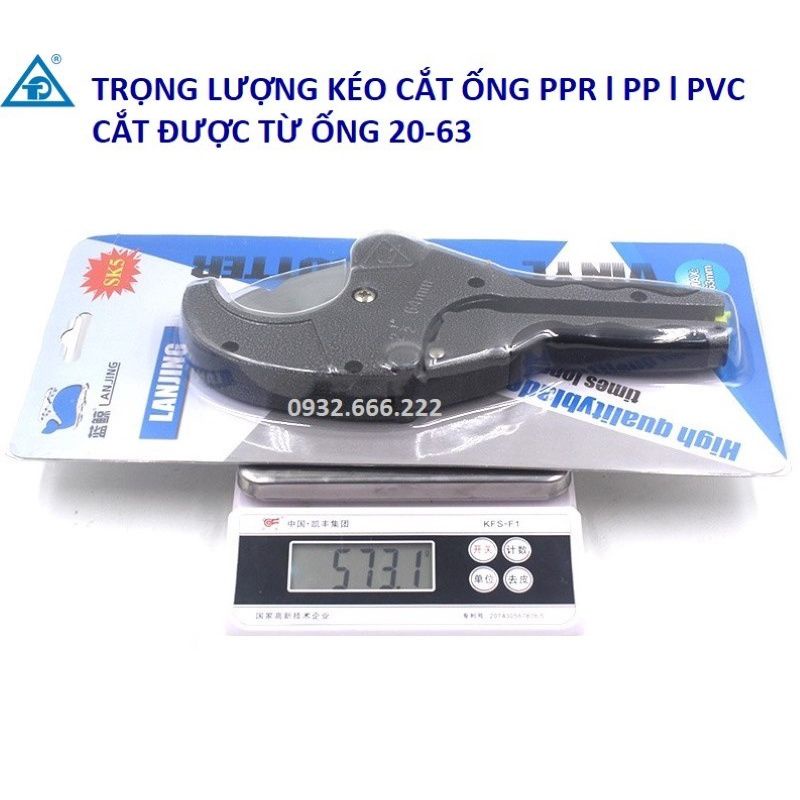 Kéo cắt ống nhiệt PPR/ Nhựa PVC /PE 63 chất lượng cao. màu ghi