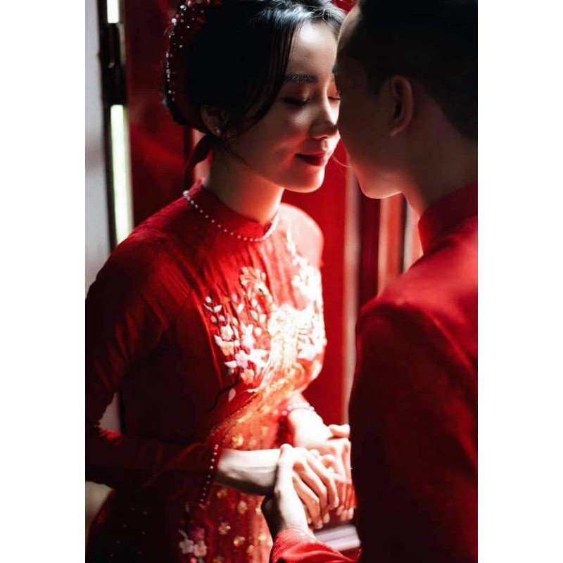 Áo dài cặp cô dâu chú rể