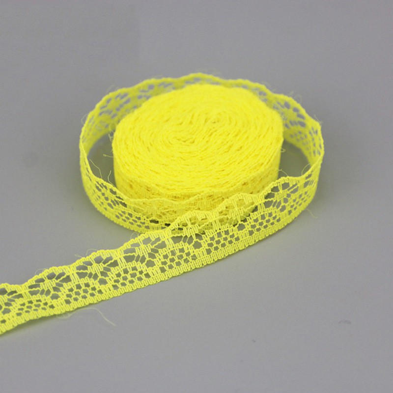 Cuộn Dây Ren Trắng 15mm Dài 20 Yard Dùng Trang Trí Đa Năng