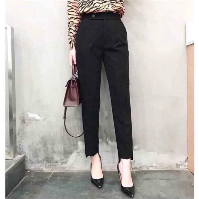 QUẦN TÂY GẤU LỆCH Quần Baggy nút bấm LOVI