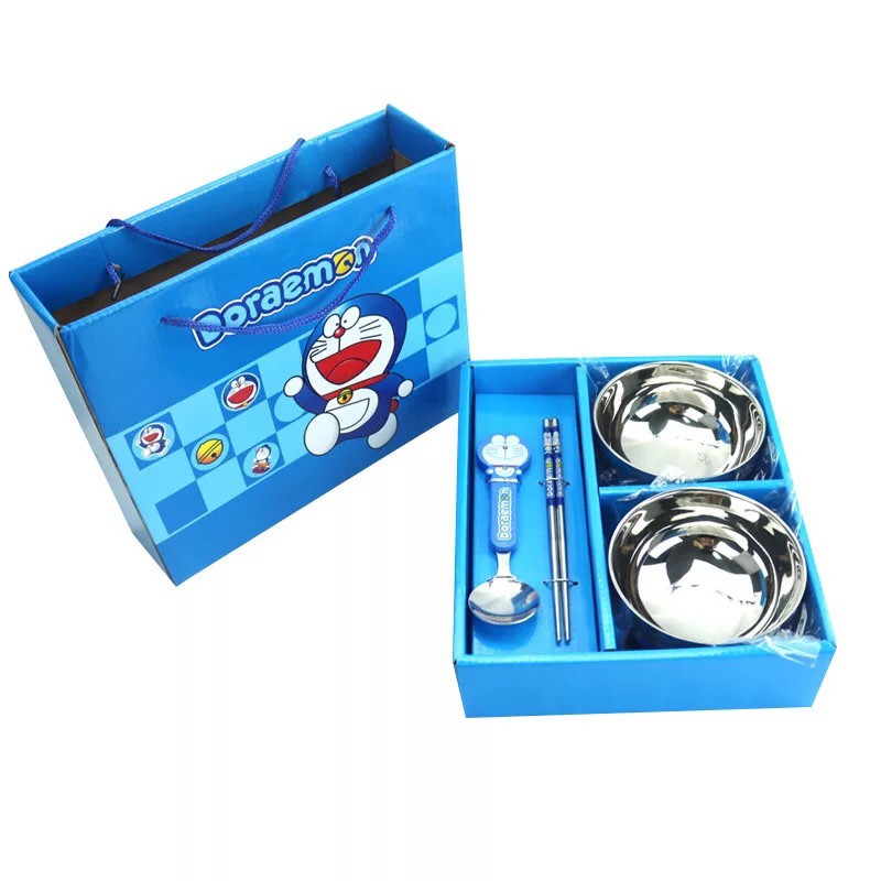 bộ bát doremon + hello kitty