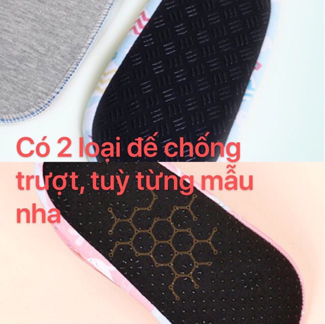 [s] Kids_mart: Giày vải chống trượt lót lông đi trong nhà, giữ ấm gang bàn chân cho bé