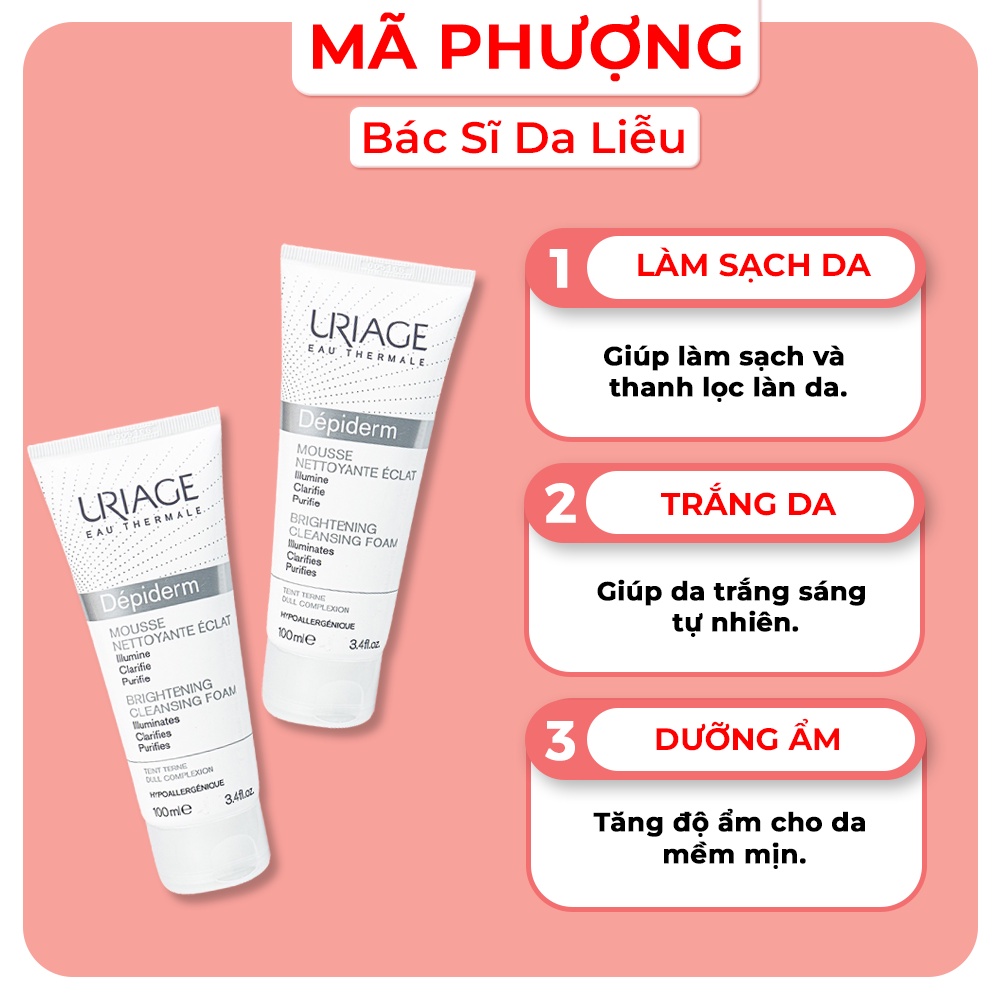 [CHÍNH HÃNG] Sữa Rửa Mặt Làm Sạch Da và Thanh Khiết Cho Da URIAGE DEPIDERM