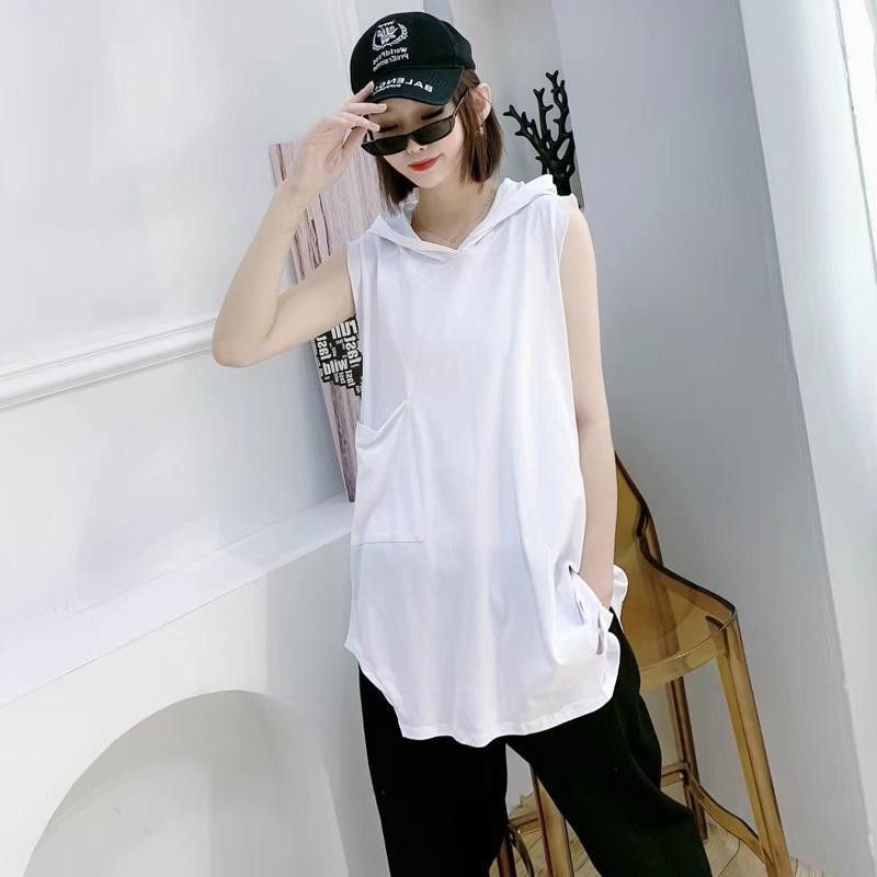 [ORDER] Áo hoodie tank top rách gấu xẻ tà long tee unisex nam nữ