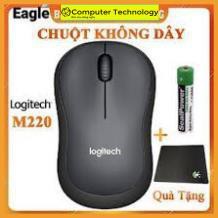 Chuột không dây LOGITECH M220 Silent giảm tiếng ồn.Hàng chính hãng tặng kèm pin AA