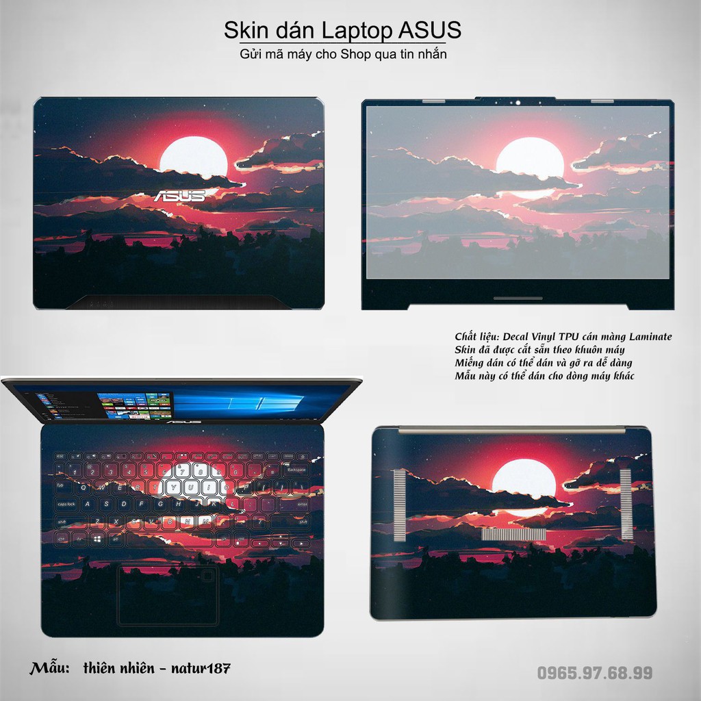 Skin dán Laptop Asus in hình thiên nhiên nhiều mẫu 7 (inbox mã máy cho Shop)