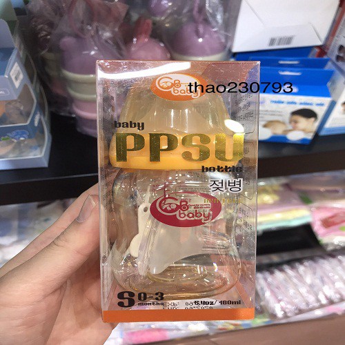 Bình Sữa PPSU GB-Baby cổ rộng dung tích 90ml/160ml/180ml/280ml )
