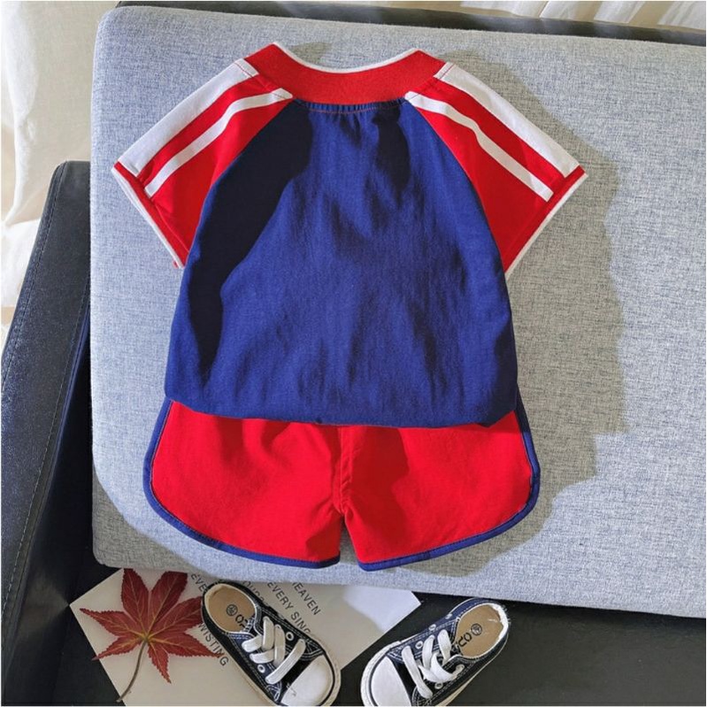Set Đồ Bóng Rổ Bé Trai Có Tay Viền Sọc , in Số 10, Chất Thun cotton