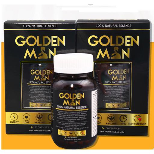 Hộp 30 viên GOLDEN MEN - tráng dương bổ thận,tăng cường chức năng sinh lý nam. Hỗ trợ làm chậm quá trình mãn dục