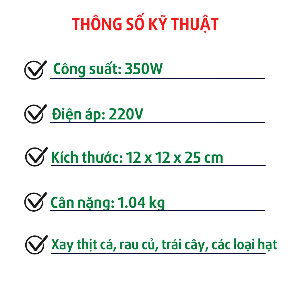 Linh kiện thay thế máy xay đa năng Osaka cầm tay chính hãng 750ml