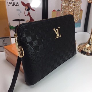 ⚡️FREESHIP⚡️Ví L V khoá số cầm tay[CLUTCH]Ví kẹp nách L V da FULLBOX