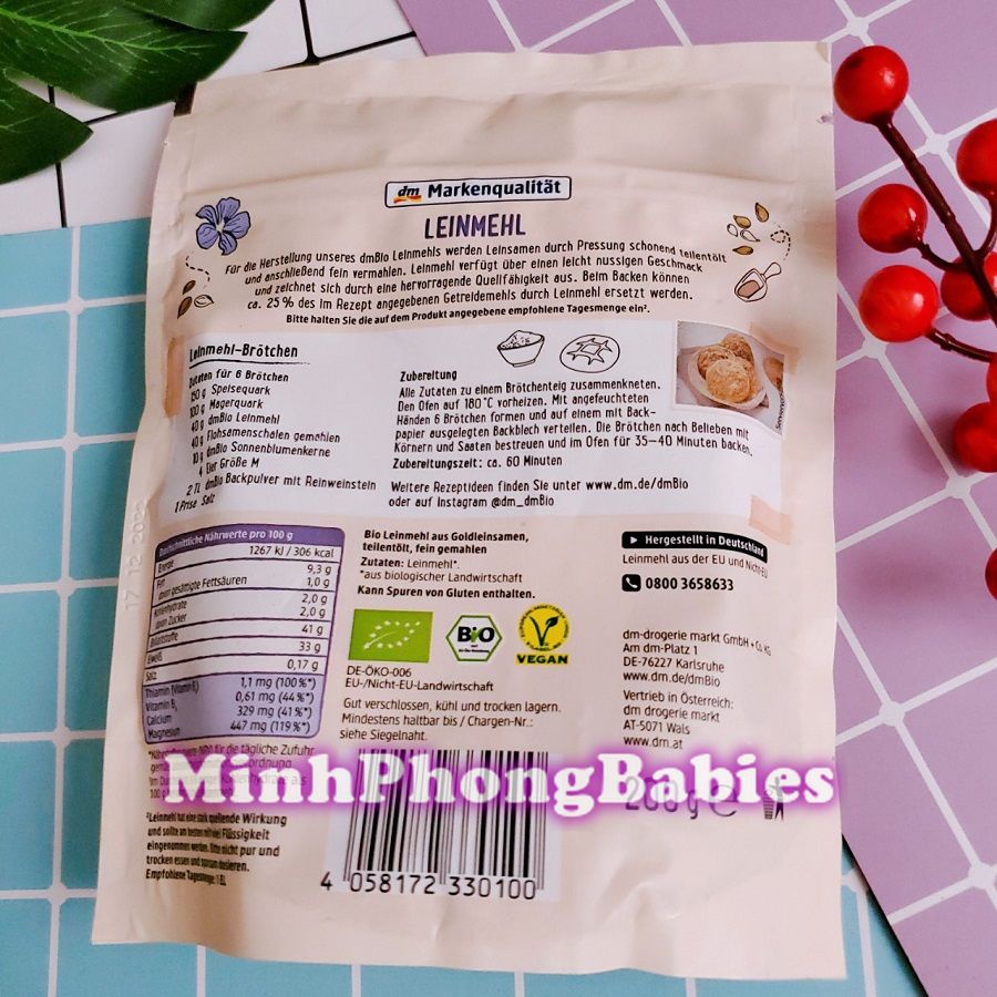 [Tách lẻ] Bột Hạt Lanh Hữu Cơ BIO DM 50g-200g