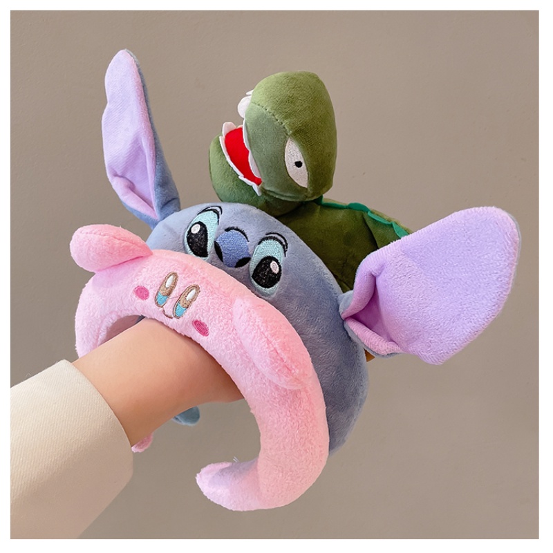 Băng đô cài tóc rửa mặt Hình Khủng Long Bằng Lông Nhung Dễ Thương Xinh Xắn