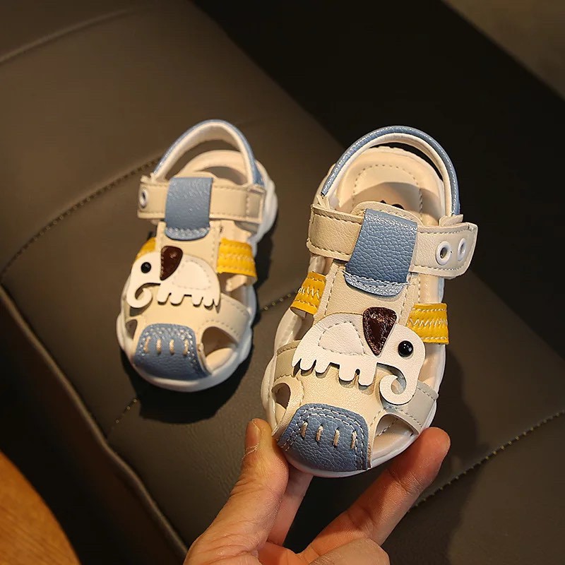 [XẢ KHO] Giày sandal mũi bít bé trai và bé gái, họa tiết voi, êm chân Hàng Quảng Châu Cao Cấp. (A-623)-(A-215)