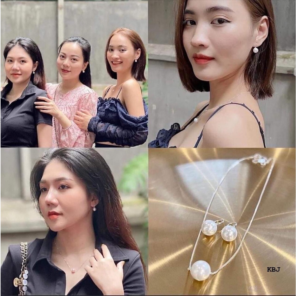 Bộ dây chuyền bông tai hót hít.giảm giá ngập chàn