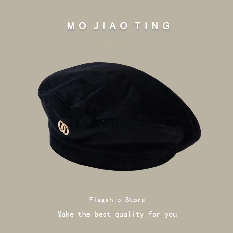 Mũ beret mỏng độc đáo phong cách Hàn Quốc thời trang mùa thu cho nữ 2021