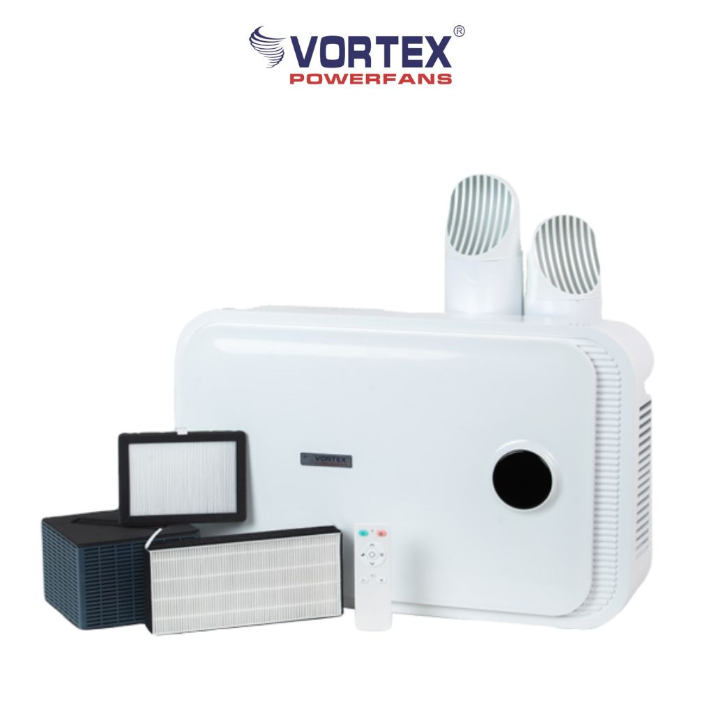 Máy cấp khí tươi lọc không khí gắn tường VORTEX Freshbox 110, lọc bụi PM2.5, 1.000.000 đơn vị ion âm, 30-35m2