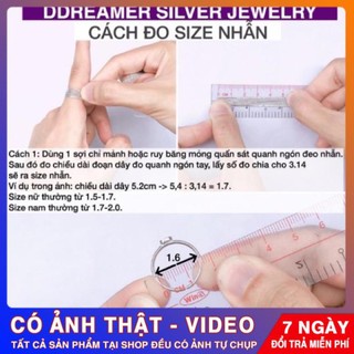 Nhẫn bạc đẹp, nhẫn nữ đá vuông phụ kiện trang sức bạc cao cấp  Tuấn Thoan JEWELRY