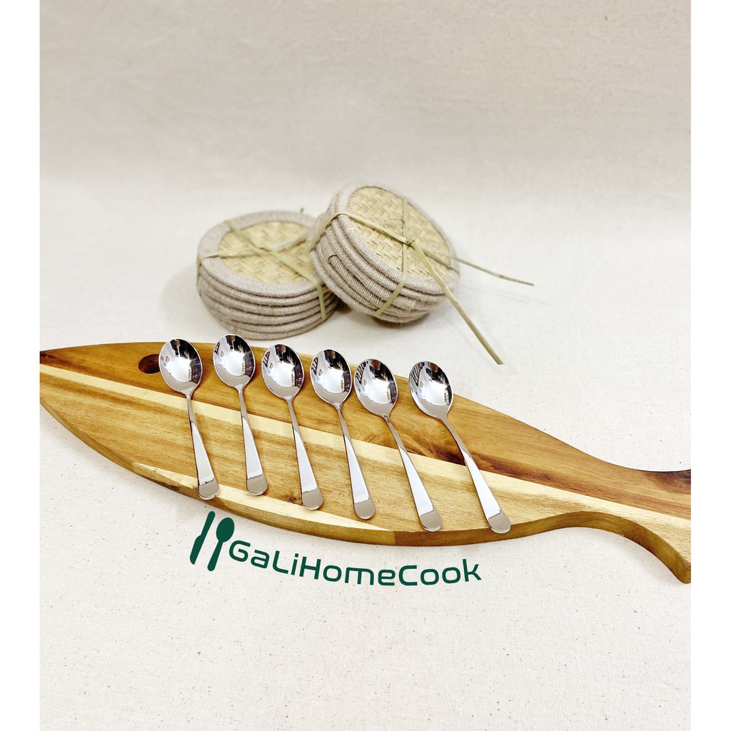 Thìa cà phê (cafe) inox 304 HL [FREESHIP-GIÁ CỰC SỐC] phong cách Châu Âu sang trọng cao cấp| GaliHomecook Teaspoon