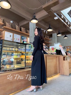 Set len Áo xoắn eo Quần suông (4 màu)