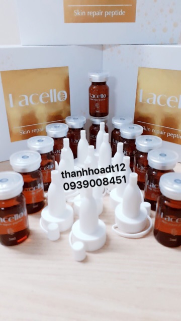 Tế bào gốc Lacello chính hãng Hàn Quốc ( hộp 12 lọ tặng kèm nắp dùng hàng ngày )