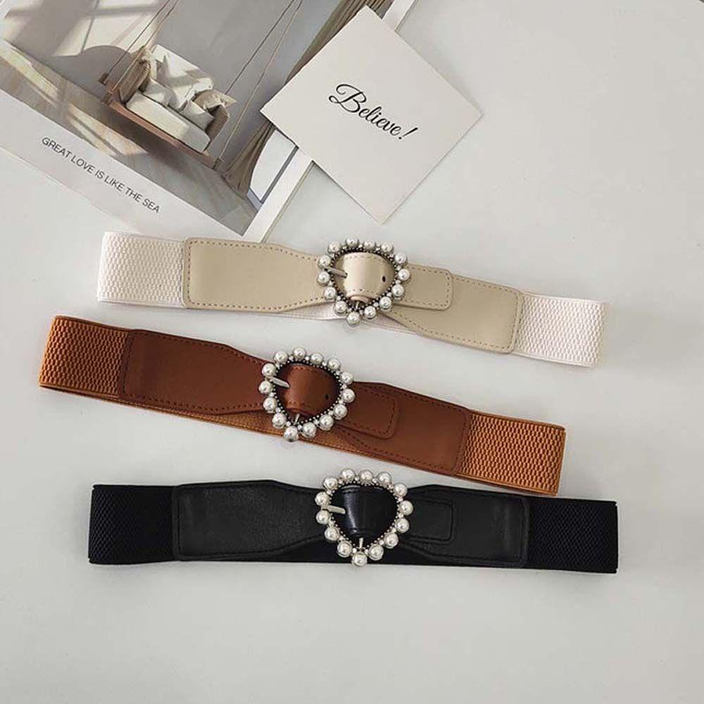 JARRED Thắt Lưng Da Pu Khóa Trái Tim Màu Đen Thời Trang Cho Nữ