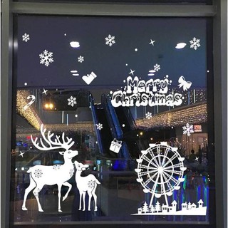 Decal trang trí Noel Ngựa trắng