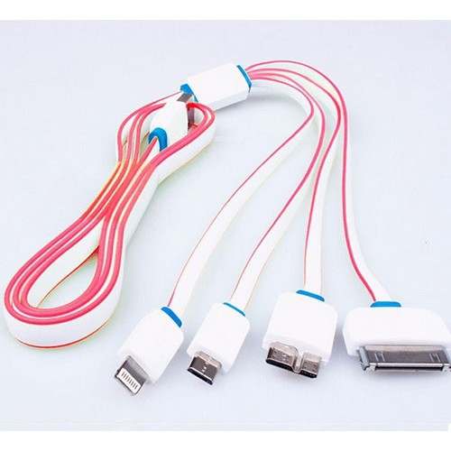 CÁP SẠC 4 ĐẦU DÂY DẸP DÀI 1M mã skuu FF9495