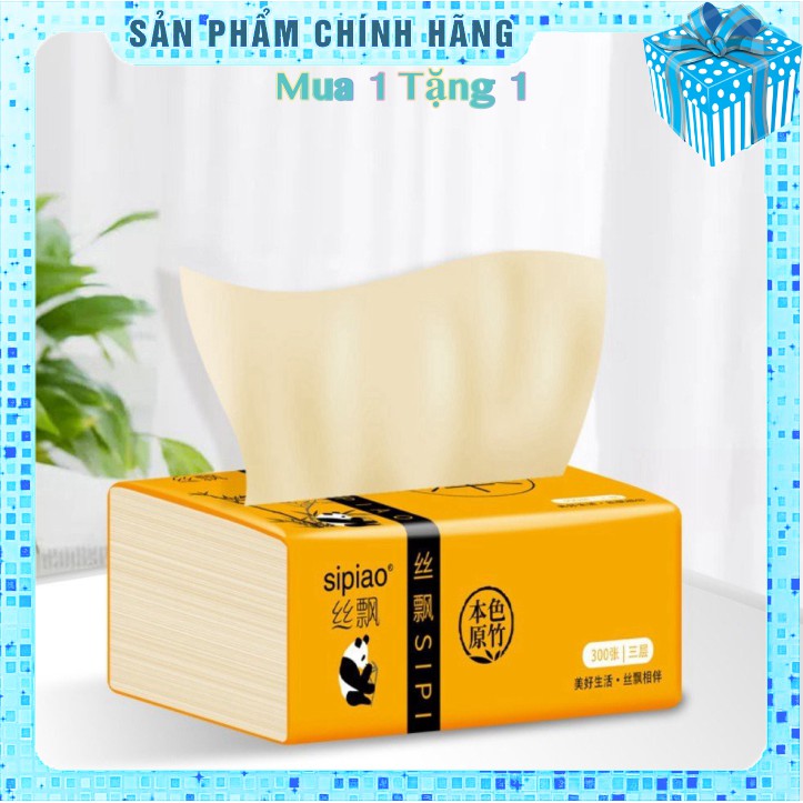 Giấy Ăn Gấu Trúc SiPiao 300tờ/gói