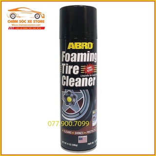 Dung Dịch Vệ Sinh Và Bảo Dưỡng Lốp Xe Abro Foaming Tire Cleaner 595g chamsocxestore