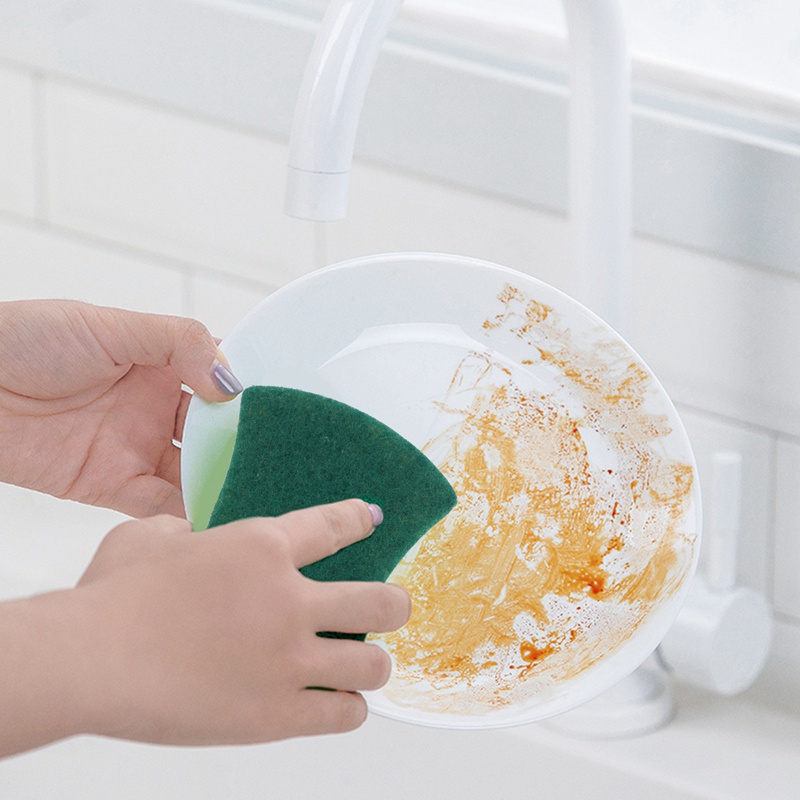 Set 30 Miếng Bọt Biển Hai Mặt Dùng Để Lau Chùi Chén Dĩa Đa Năng Dành Cho Nhà Bếp / Phòng Tắm